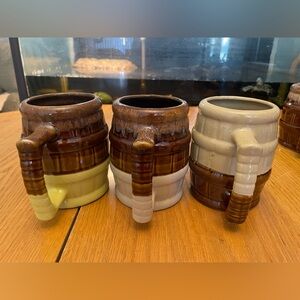 Set of 3 mismatched beer mugs
